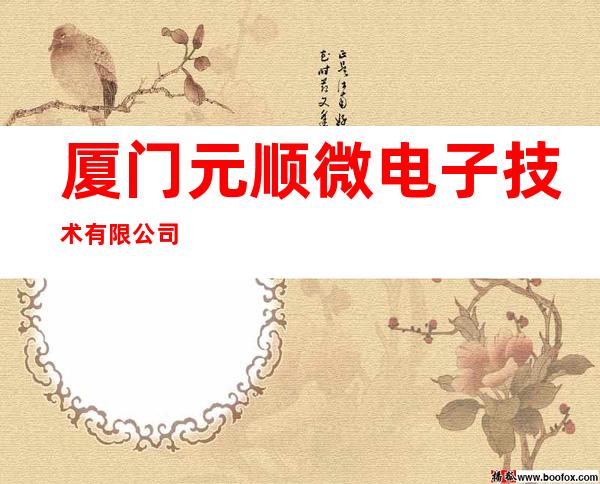 厦门元顺微电子技术有限公司